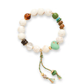 OZ Himalaya Series WH1009 Boho Howlite &Tiger's Eye Beaded Bracelet